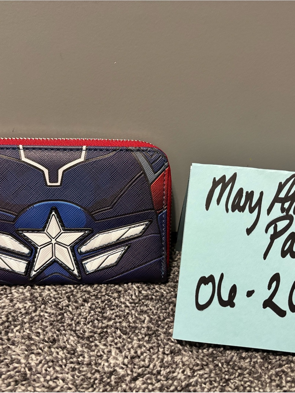 Loungefly Marvel Captain America Blue Red Wallet